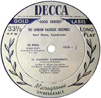 US Decca DL 4066(label)