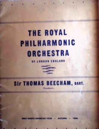 RPO US tour of 1950 souvenir booklet