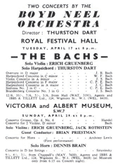 Boyd Neel Orchestra April 29, 1956