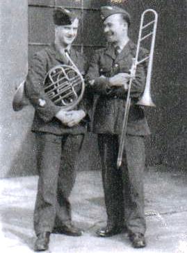 Dennis with a trombonist